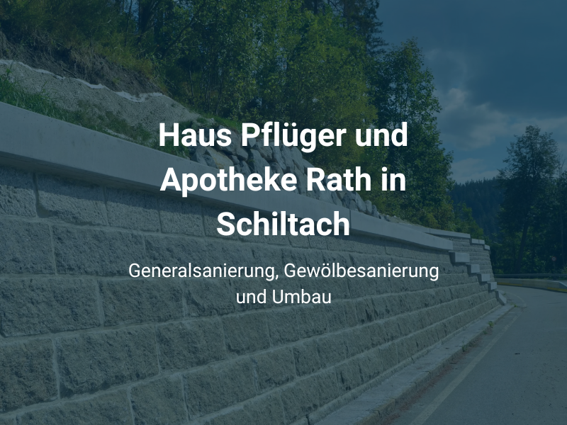 Referenz Haus Pflüger und Apotheke Rath in Schiltach